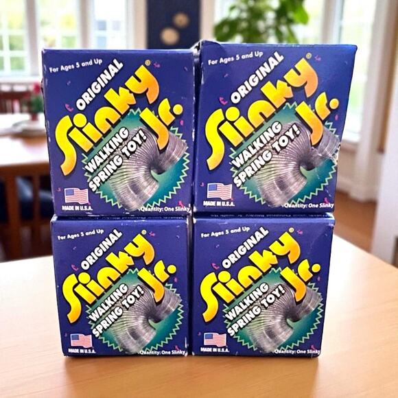 Lot Of 4 SEALED Original 2013 Metal Slinky Classic Walking Spring Poof Toy #125 - Picture 1 of 4